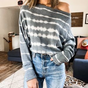 Tie dye dolman long sleeve shirt
